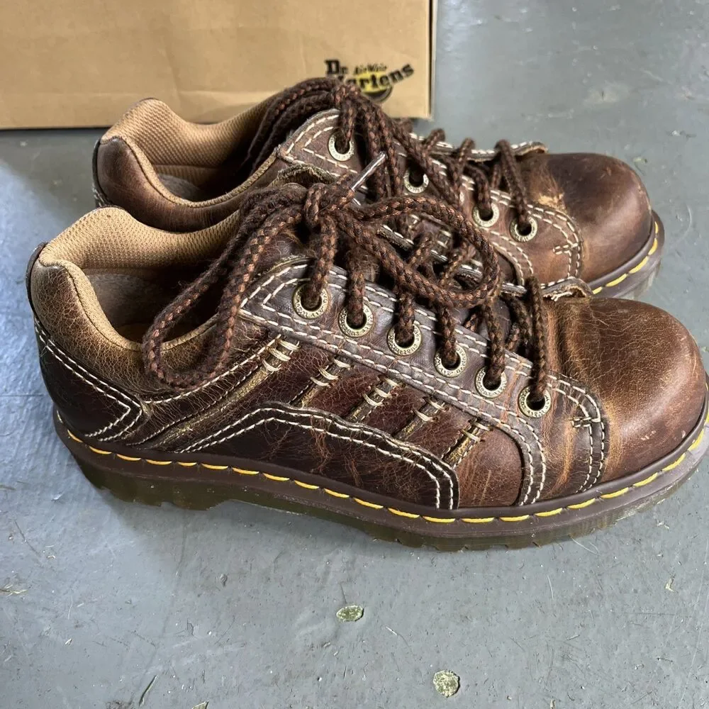 Dr. Martens Keith Chucky Distressed Leather Men's Shoes Brown UK 6 US 7 Docs
